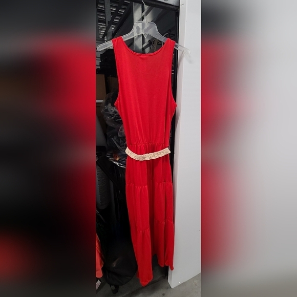 Faded Glory Maxi tank top dress with belt XL 16-18 - Picture 4 of 4